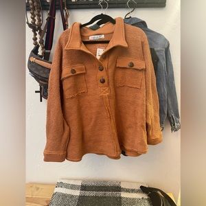 Free people Rowan burnt orange pullover XS NWT fall sweater